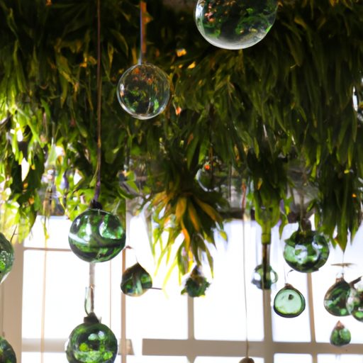 an array of hanging glass globes filled 512x512 60014745