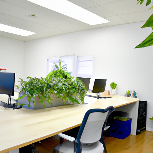 an office space filled with lush green p 512x512 86376115