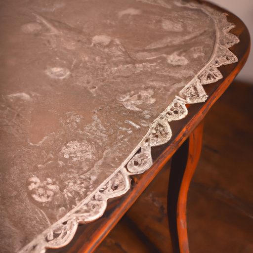 vintage wooden table with antique lace p 512x512 61460710